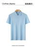 30% Mulberry Silk Cool, Breathable, Skin friendly Short sleeved Polo Shirt for Men's Summer Basic Versatile T-shirt