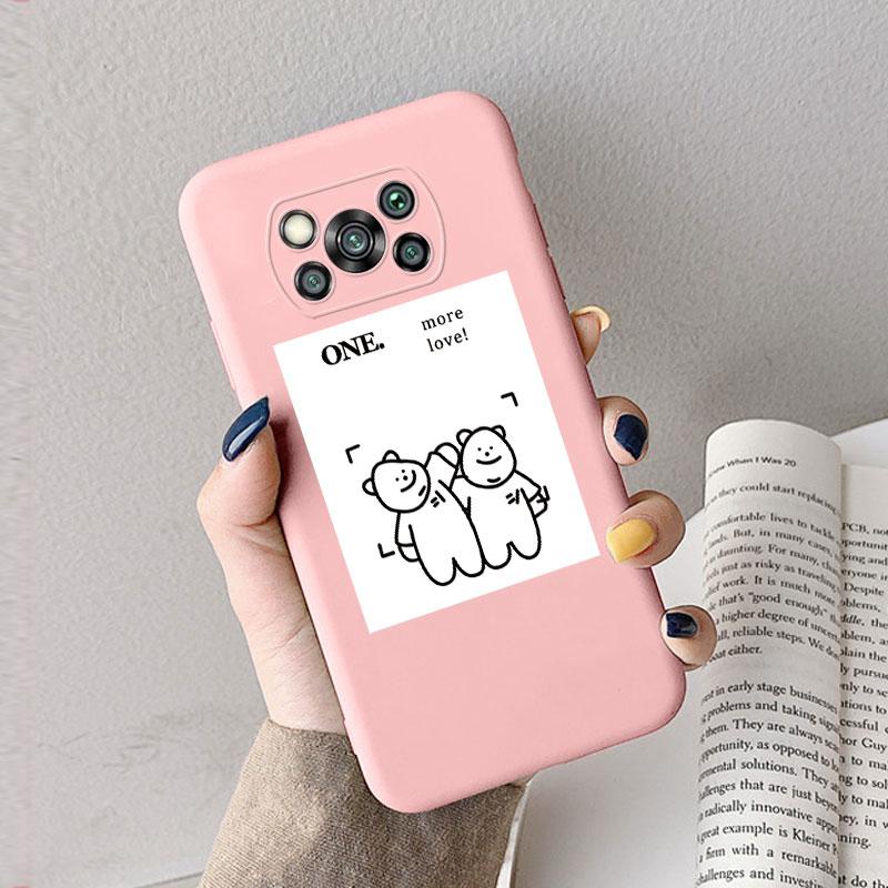 Чехол для Poco X3 Pro Pocox3 X 3 NFC Милое Сердечко Цветок Задняя Крышка Мягкий Силикон Матовый Защитный Funda Для Xiaomi Poco X3 Pro Сумка