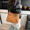 Solid Color Pu Bag Women Lock Closure Inner Zipper Pocket Daily Travel Bags