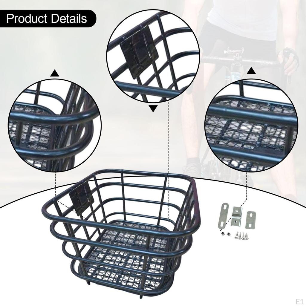 Bicycle Basket Front Grocery Bike Cycling Accessory Multipurpose for Outdoor
