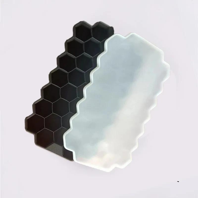 Ice Cube Maker Silicones Ice Mould Honeycomb Ice Cube Tray Magnum Silicone Mold Forms Food Grade Mold for Whiskey Cocktail