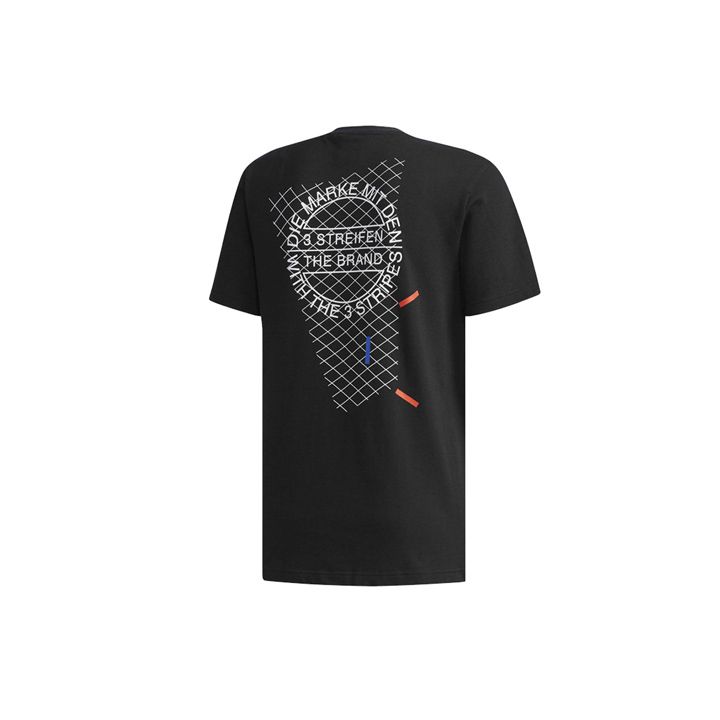 Adidas Оригинальная спортивная футболка с коротким рукавом и логотипом Clover, мужские топы, черная CW5174