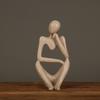 Мыслитель, смола, гладкая поверхность, домашний декор, ремесло, подарок, современная абстрактная модель человека, европейское украшение стола, ручная работа