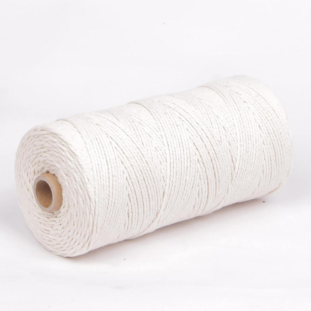 328ft Butchers Cotton Twine String 2mm Cooking Twine Food Safe for Bakers, Meat and Roasting, Gift Wrapping, Crafting & Knitting