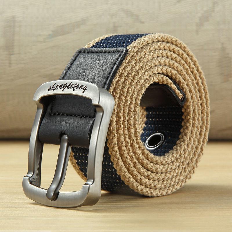 Tactical Hunting Pin Buckle Belt Unisex Trendy Nylon Girdle Fashion Luxury Design Jeans Accessories Business for Men Canvas Belt