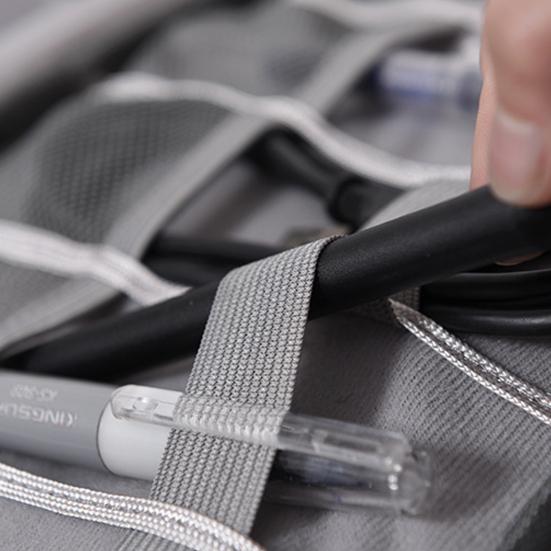 Сумка для хранения кабелей Органайзер для наушников и зарядных устройств Большая вместимость Застежка-молния Водонепроницаемый