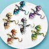 Enamel Dragon Brooches For Women Men 6-color Rhinestone Flying Legand Animal Party Office Brooch Pins Gifts