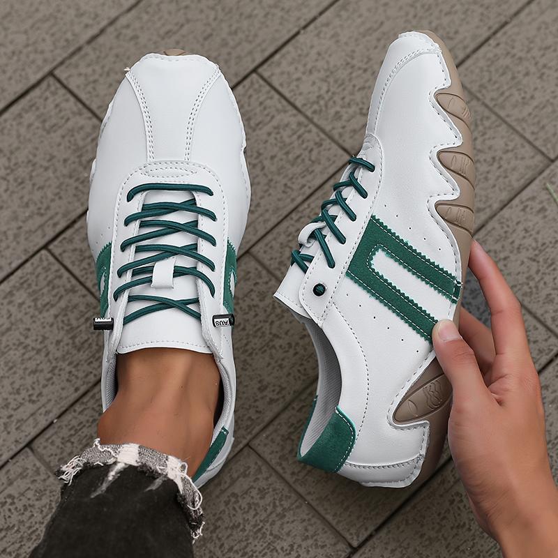 Модная повседневная обувь для мужчин с мягкой подошвой, спортивная обувь для отдыха на природе, пара больших размеров, модная синяя теннисная тренировочная женская кожаная обувь для вождения 2024