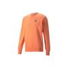 Logo Embroidered Pullover Crew Neck Long Sleeve Sweatshirt Men Sweatshirt Bright-Orange 533249-07