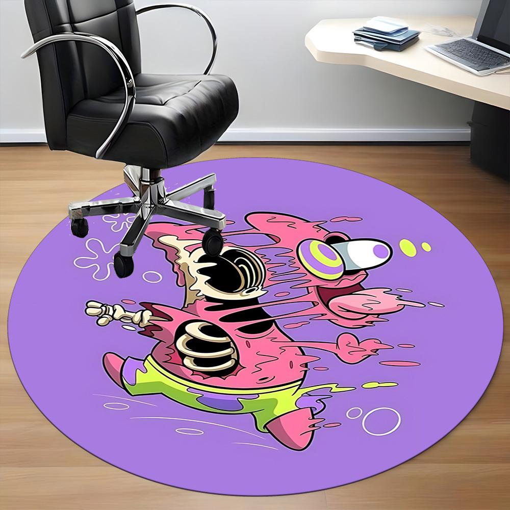 1pcPatrick Star Office Round Area Rug, Indoor Mat Suitable For Office, Bedroom Living Room Home Decor, Room Deco, Offic a0928117