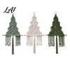 Christmas Tree Wall Art Hand‑Woven Hanging Boho Tapestry with Wooden Beads & Bead Ornament Star Xmas Decor for Home Farmhouse Holiday Handmade