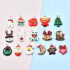 Набор Christmas Resin Reindeer and Santa Keychain Earrings Set