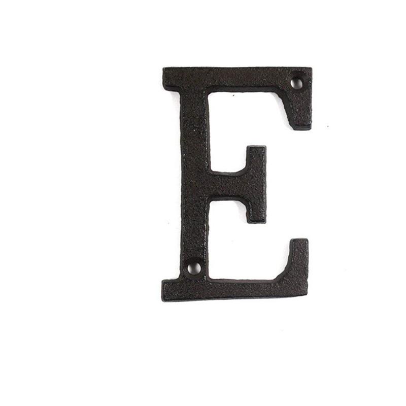 ??? Metal Letters Numbers Cast Iron Decoration House Sign Doorplate DIY Cafe Wall