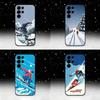Sport Cartoon Snowboarding Phone Case For Samsung S25,S24,S23,S22,S21,S20,S10,Ultra,Plus,Lite,FE,Soft Silicone Black Cover