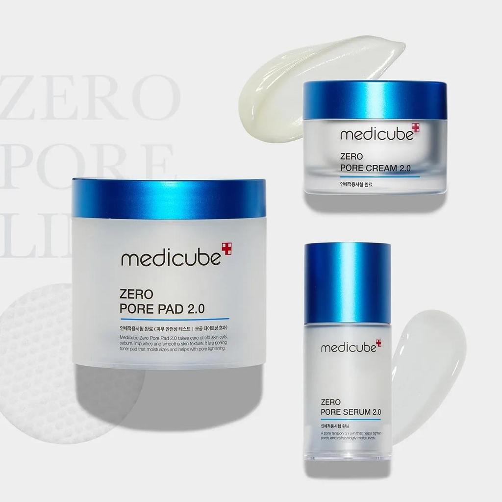 Medicube Набор Zero Pore 3 шт. Стягивающий пор кремовый диск сыворотка Комплект для ухода за кожей