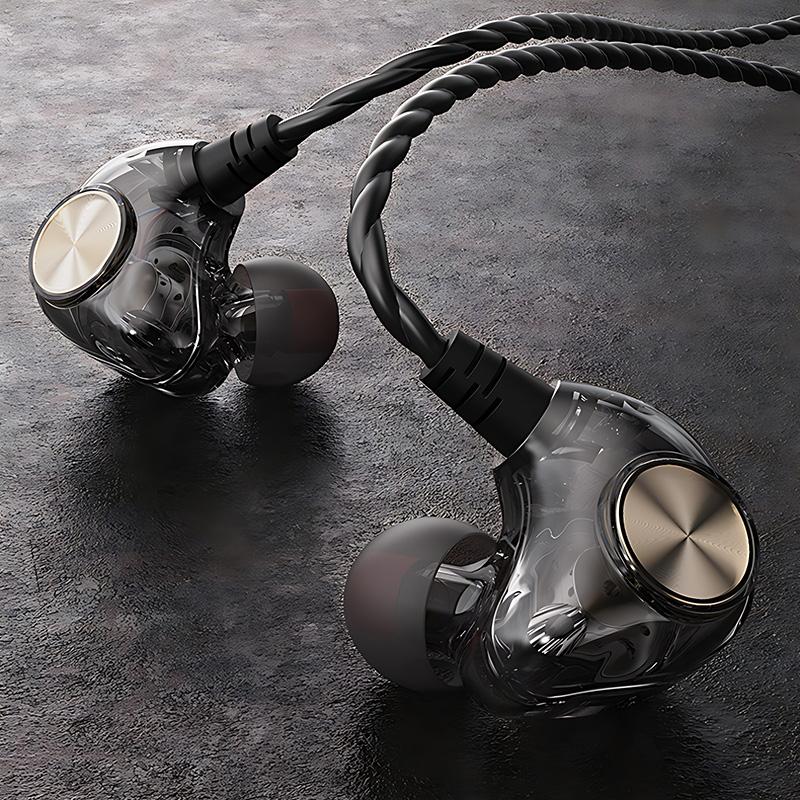 HIFI Heavy Bass Wired Earphone 3.5mm AUX In Ear Gaming Headset Dynamic Music Headphones Stereo Noise Cancelling Earbuds With Mic