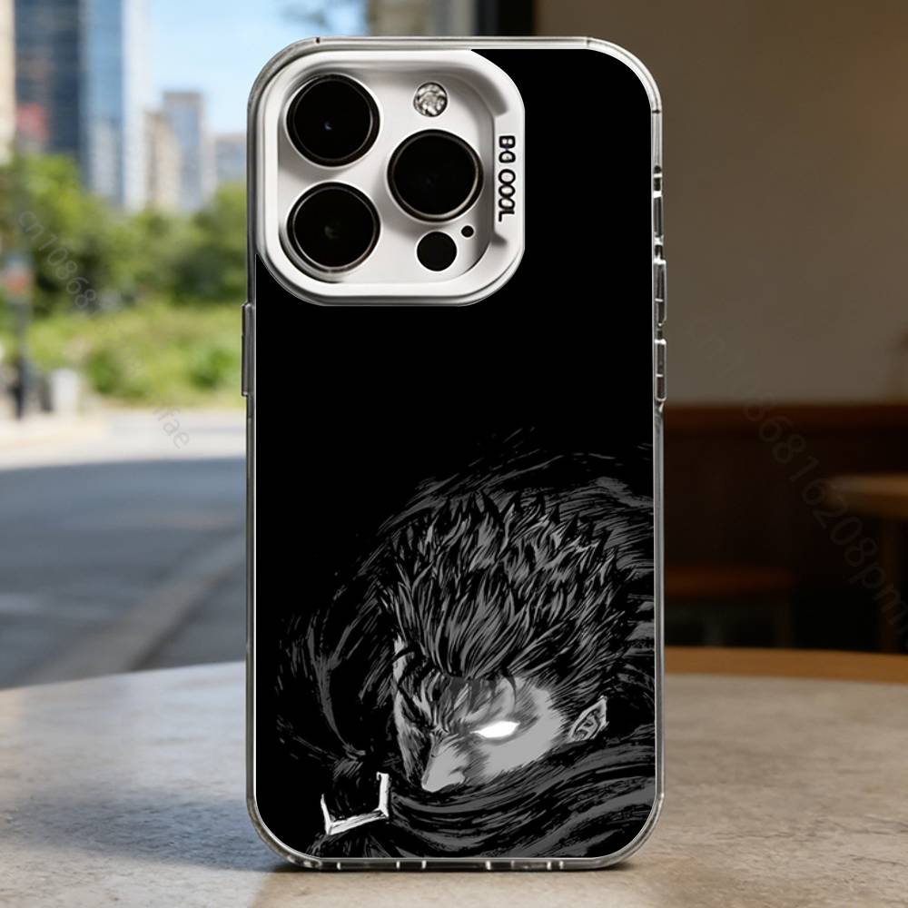 ЯПОНСКОЕ АНИМЕ B-Berserk Крутой Белый Ударопрочный Чехол Для Телефона Для iPhone 16,15,14,13,12,11,Pro,XS,Max,Plus,Mini,SE