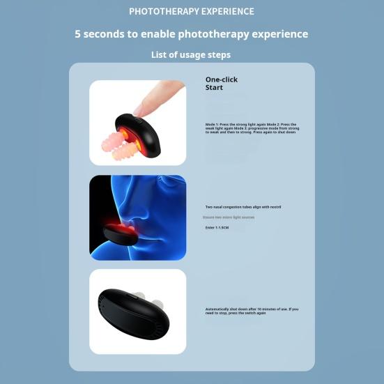 Беспроводной прибор для терапии носа красным светом Эргономичный дизайн Компактный дизайн Перезаряжаемый портативный