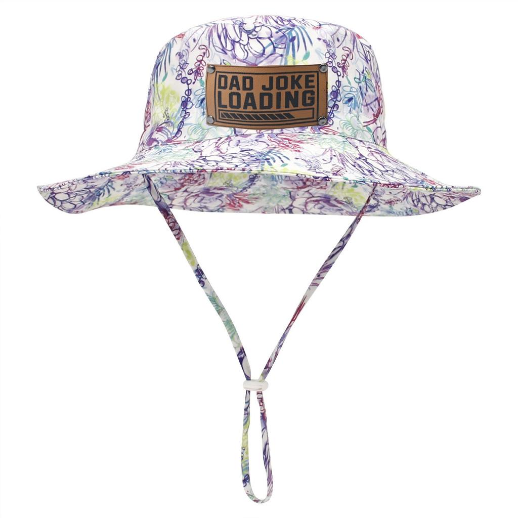 Custom Kids Hats Faux Leather Name Formulation Patch Sun Hats Boy & Girl Baby Tub Hats Beach Hats Bucket Hats