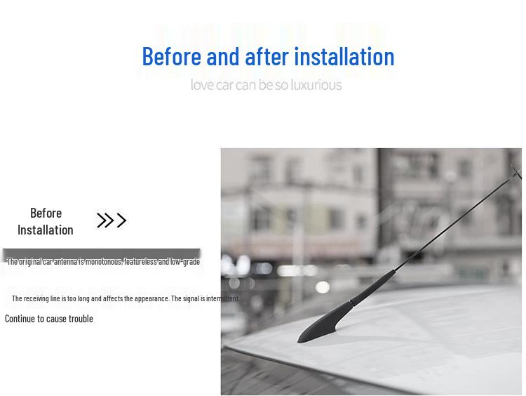 Second Gen Shark Fin Roof Antenna: FM/AM Signal, Punch-Free Installation