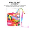 Gradient Print Flat Shoelaces Rainbow Colour Shoe Laces Suitable for All Casual Canvas Shoes Colorful Shoelace Unisex 1 Pair