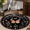 Butterfly Garden Fantasy round carpet Chair cushion Round Entryway Rug, Soft Round Rugs for Living Room, Bedroom, Circle Carpet decor gifts