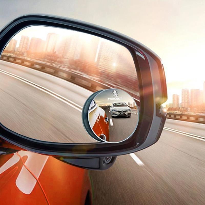 2 шт. 360 градусов Автомобильное зеркало заднего вида для слепых зон Широкоугольное регулируемое Для Peugeot 308 408 508 RCZ 208 3008 206 207 108 406 407 408 206 207 208 306 307