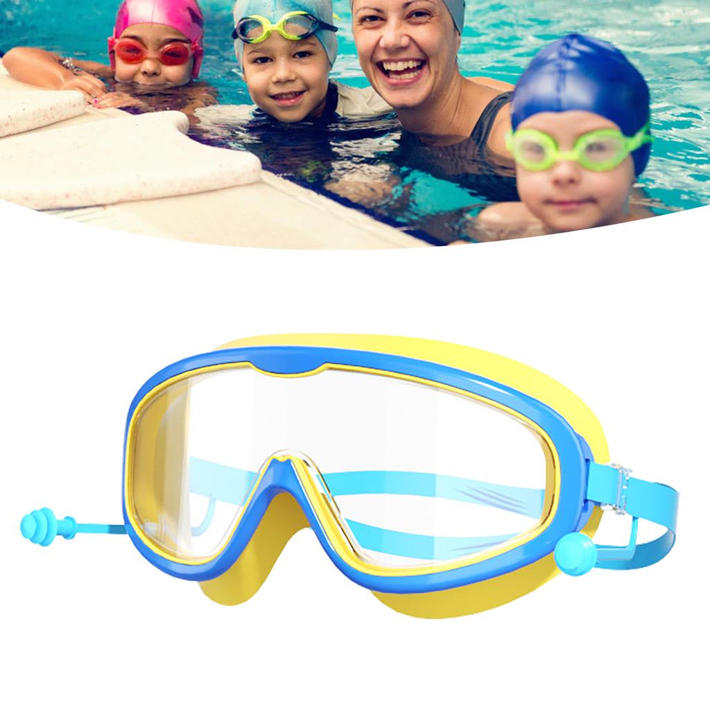 Kids Swim Goggles Large Frame Waterproof Cute Professional Swimming Glasses for Boys Girls Children