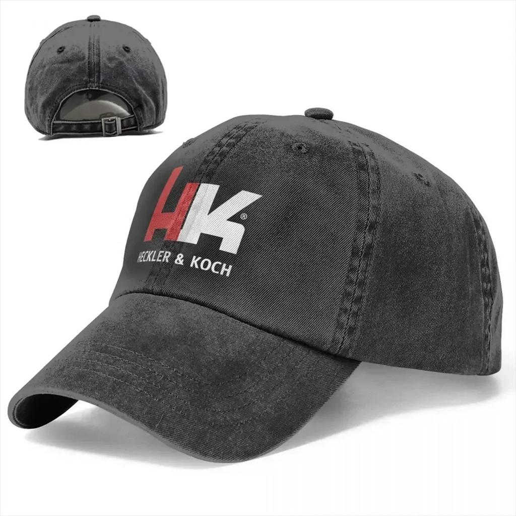 Винтажная бейсболка Heckler Koch HK для мужчин и женщин, потертая джинсовая, стираная, с защелкой, для тренировок, неструктурированная, мягкая кепка