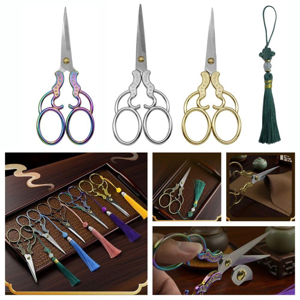 Floral Pattern Embroidery Scissors Zinc Zinc Zinc Alloy Craft Tailor Scissor Craft Tailor Threading
