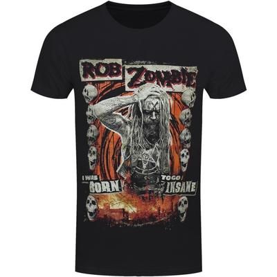 Мужская черная футболка Rob Zombie 'Born To Go Insane'