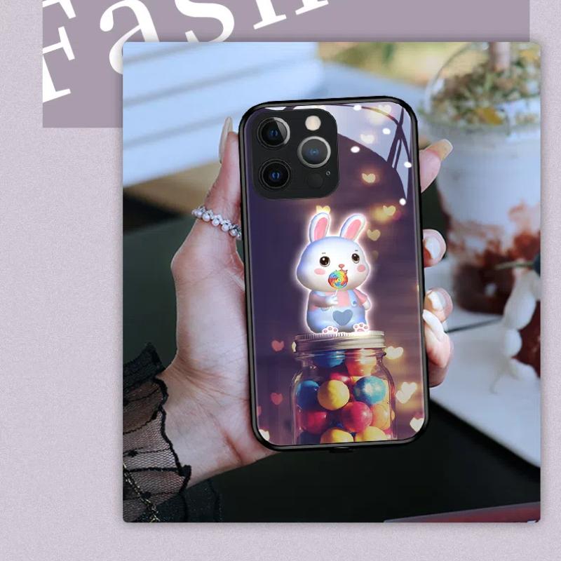 Светодиодный светящийся чехол для телефона iPhone 11 12 13 14 15 X Xs Xr Mini Pro Max Plus