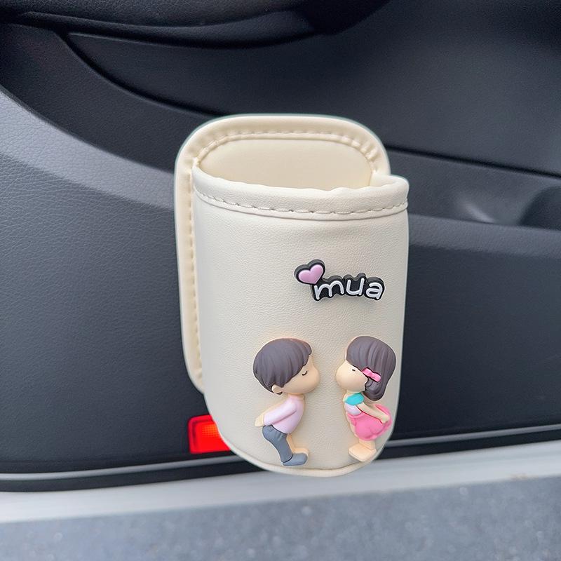Car Seat & Door Cup Holder: Fixed Backrest Storage & Side-Mounted Drink Holder