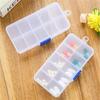 Pill Box 10 Grids Detachable Transparent Necklace Jewelry Storage Case for Home