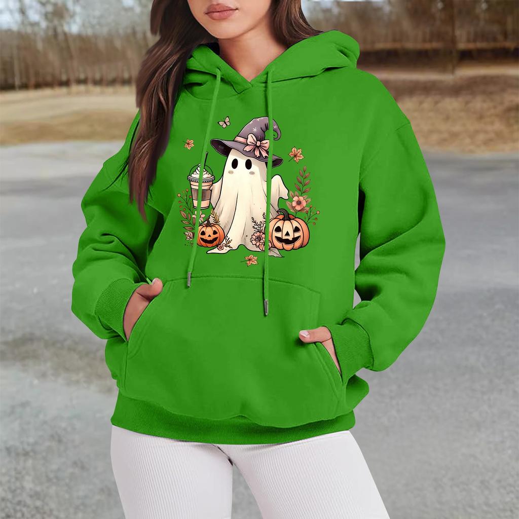 Женские свитшоты оверсайз, флисовые толстовки с длинным рукавом, осенние наряды с карманом