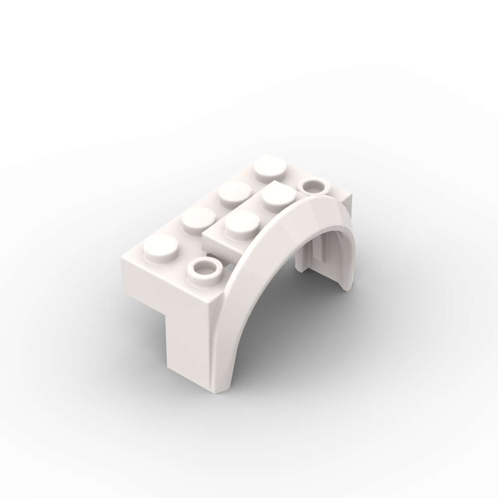 MOC 10 шт. 3387 Крыло 4x2 1/2x2 Набор Строительных Блоков С Аркой Круглые Детали для Транспорта Машины Игрушки Частицы Подарки на День Рождения для Детей