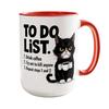 Кружка-список дел кота Керамическая чайная чашка с юмористическим списком