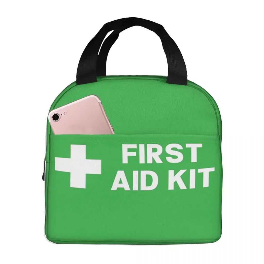 First Aid Medical Emergency Insulated Lunch Bag for Women Children Portable Food Boxes Thermal Lunch Box Tote