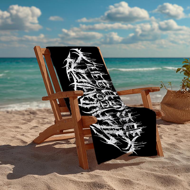 Slasher to Prevail Black Metal Fashion Beach Towel: Ideal for Summer Adventures Soft, absorbent and quick drying suitable for swimming and bathing