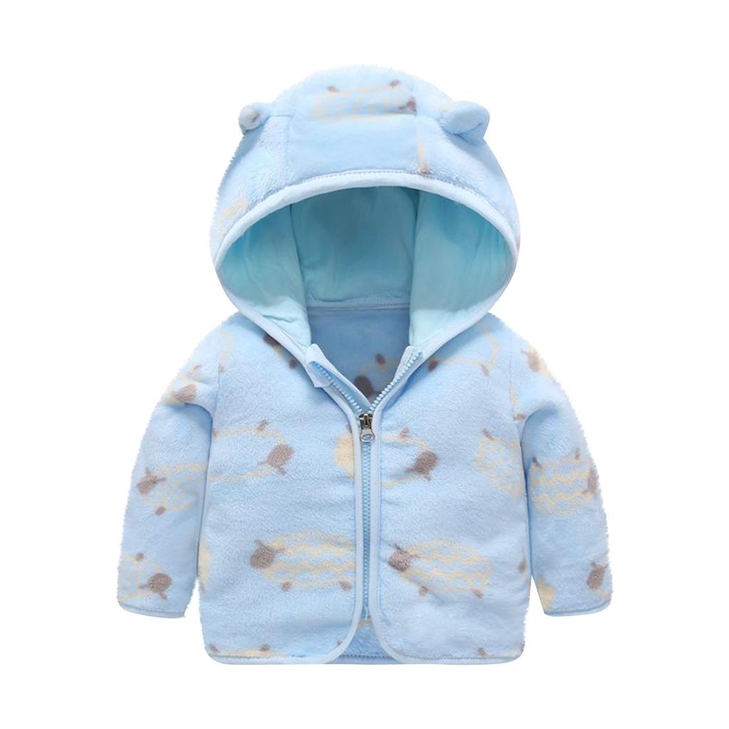 Зимнее детское пальто с капюшоном для мальчиков и девочек, теплое пальто из кораллового флиса