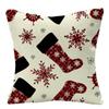Festive Christmas Cushion Cover Featuring Adorable Reindeer And Snowflakes Design