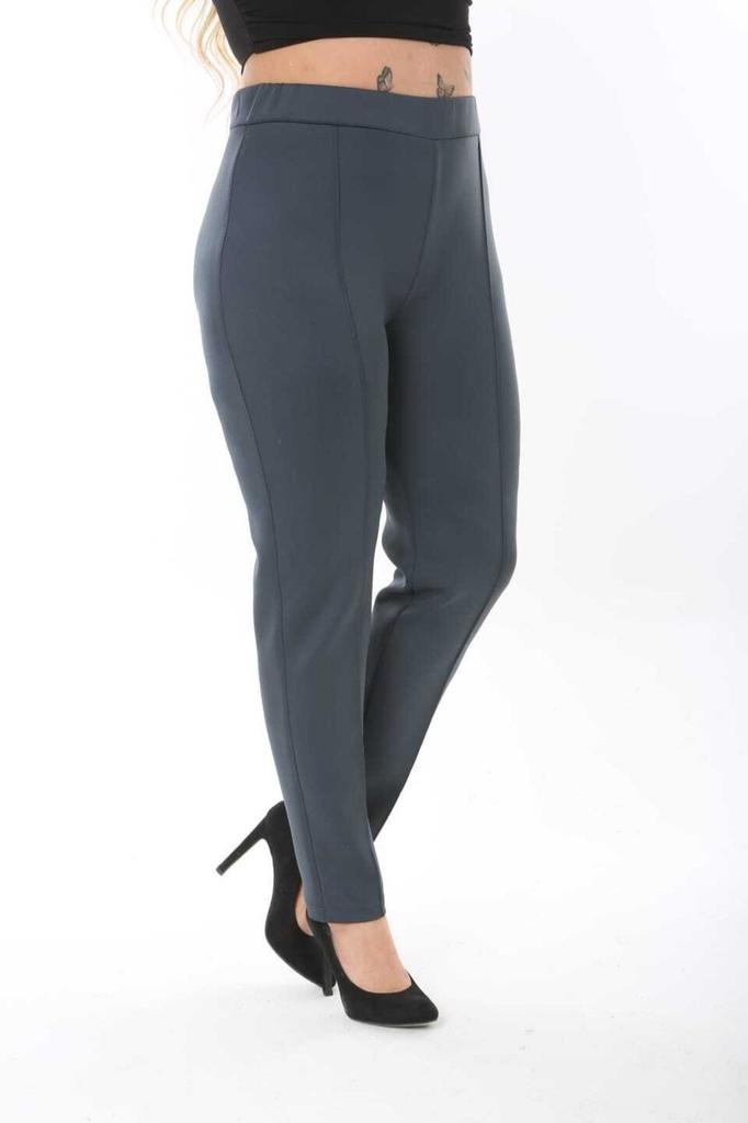 Женские брюки большого размера из ткани для дайвинга длиной до щиколотки с приутюживаемой строчкой