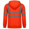 UK Mens Visibility Hooded Sweatshirt Jumper Tops Railway Work Jacket Outwear New
