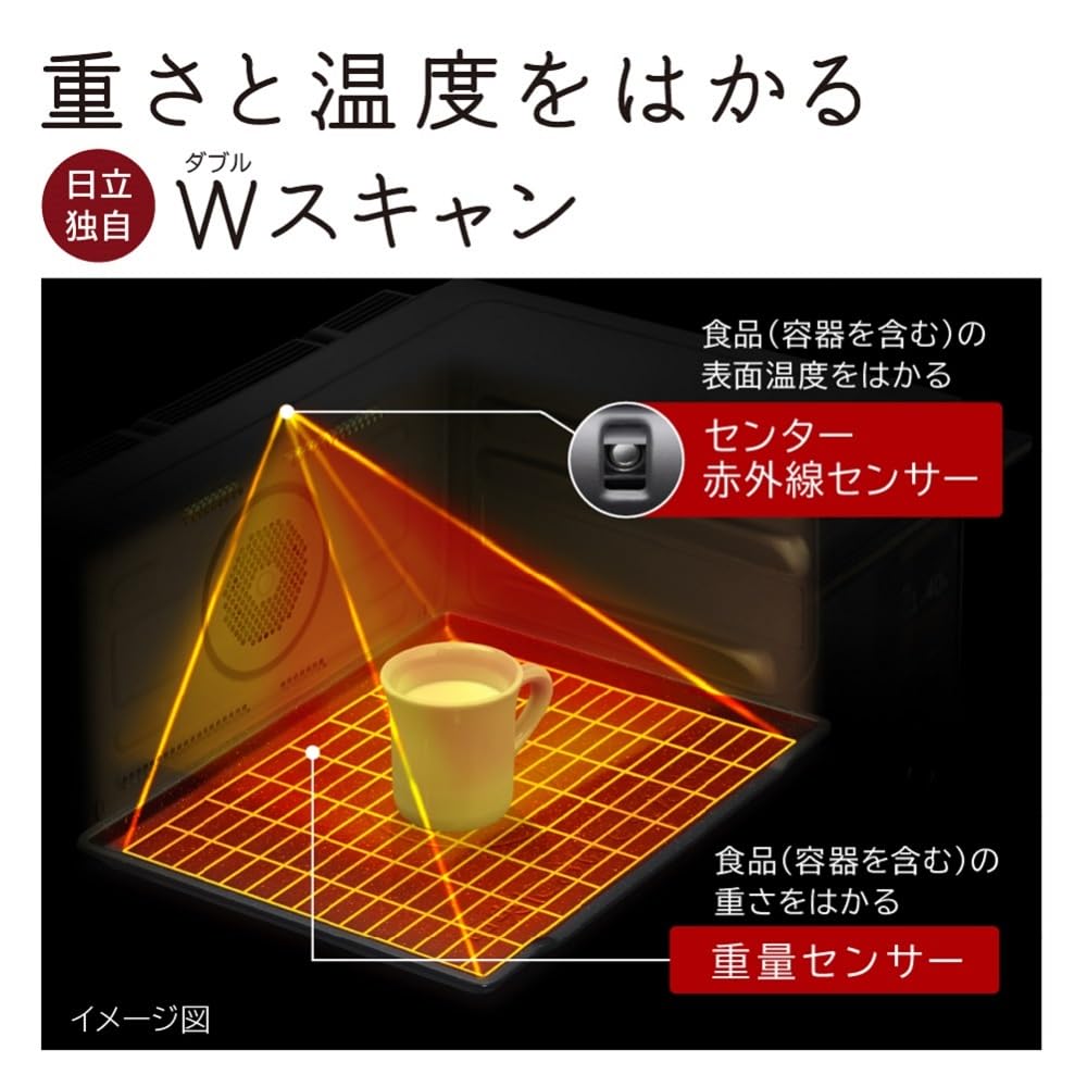 Superheated Steam Microwave Oven Frost White Healthy Chef Hitachi MRO-W1B-W