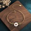 2021 Summer Palace-Style Hanfu Accessory: Women's Imitation Hetian Jade Safety Buckle Bracelet