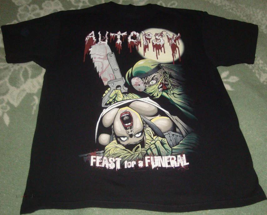 Autopsy Band Feast For A Funeral Черная футболка с коротким рукавом для мужчин S-5XL Унисекс футболка