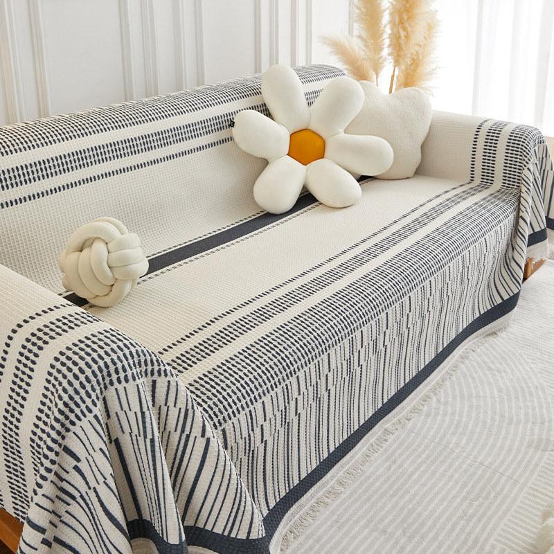 Чехол для дивана из хлопка и льна в этническом стиле на 2-3 места, чехол для углового дивана, плед, пылезащитное одеяло для украшения домашних животных