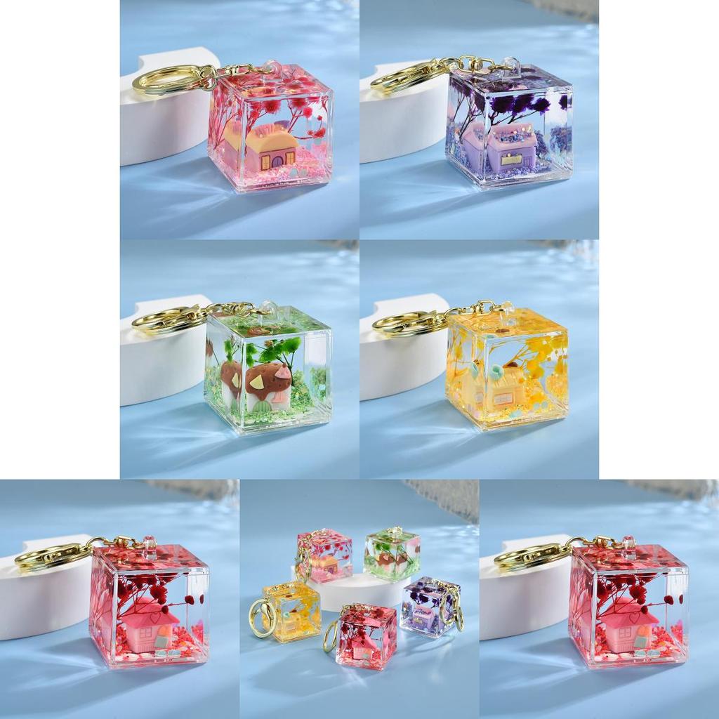 Мультяшный акриловый брелок с дизайном песочных часов для друзей и семьи, подходит для праздников и путешествий