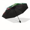 Mickey Mouse, Minnie Mouse Automatic Opening and Closing Umbrella - 8 Ribs Portable Folding Umbrella with Plastic Handle, Suitable for Leisu