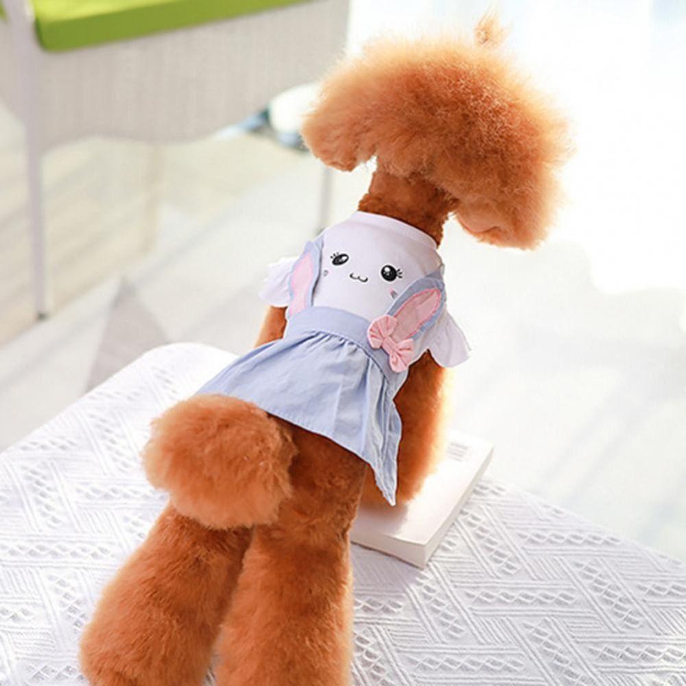 Платье для собаки с бантом, с круглым вырезом, пуловер, плиссированная юбка для питомца, платье для собаки, весна/лето